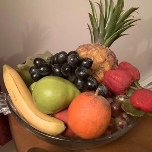 Vintage 1950s wax and plastic fruit